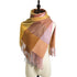 Plaid shawl elegant socialite style